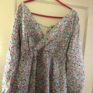 Custom Made Liberty print Betsy Tana Lawn long sleeve mini dress